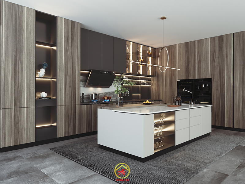 TỦ BẾP MELAMIN THÁI LAN 09